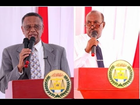 Daawo Guddoomiyaha golaha wakiillada Jamhuuriyadda Somaliland, Mudane Baashe Maxamed Faarax iyo Guddoomiye-ku-xigeenka koowaad ee golaha guurtida xildhibaan Siciid Jaamac Cali oo hadalo u jeediyey madaxda dhaqanka ee madaxweynuhu casuumada u fidiyey