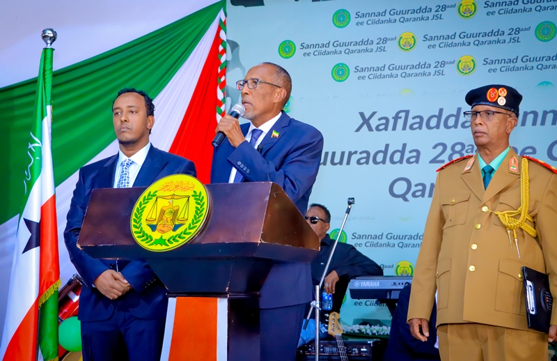 Khudbadda Madaxweynaha Jamhuuriyadda Somaliland ee Xuska Sannad Guurada 28aad ee Ciidanka Qaranka Somaliland